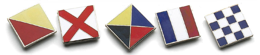 Cloisonne Baked Enamel Int'l Code Flags - Click Image to Close
